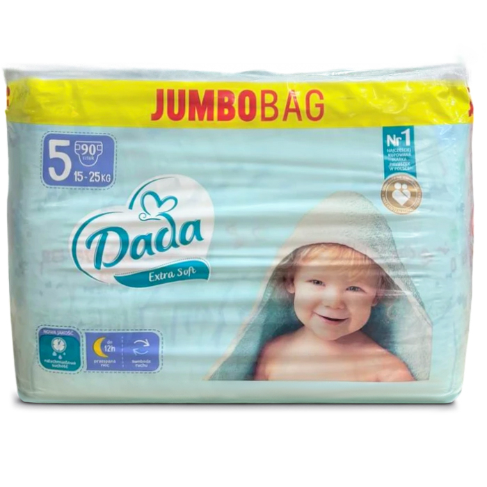 Підгузки дитячі Dada Extra Soft, розмір 5 (15–25 кг), 90 шт - 